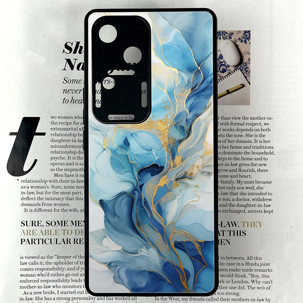 Vivo V30 - Liquid Marble 2.0 Series - Premium Printed Glass soft Bumper shock Proof Case