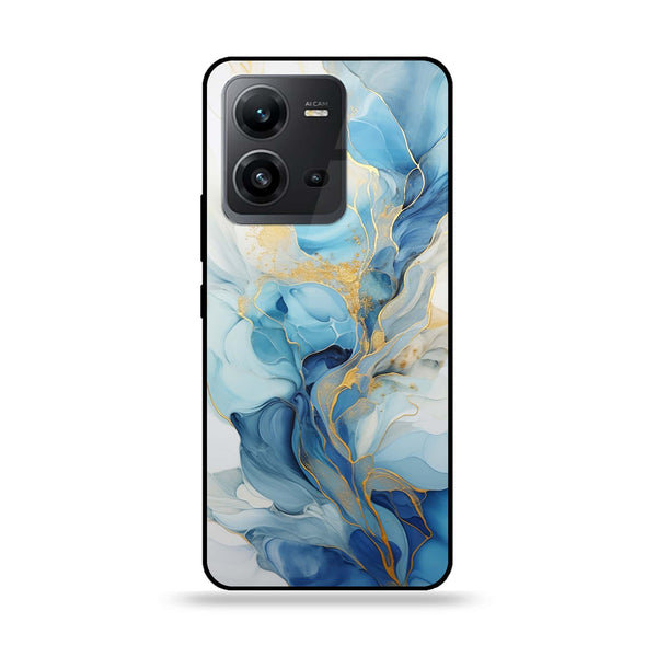 Vivo V25e  - Liquid Marble 2.0 Series - Premium Printed Glass soft Bumper shock Proof Case