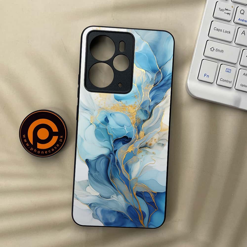Realme 14 5G - Liquid Marble 2.0 Series - Premium Metal Printed soft Bumper Shock Proof Case
