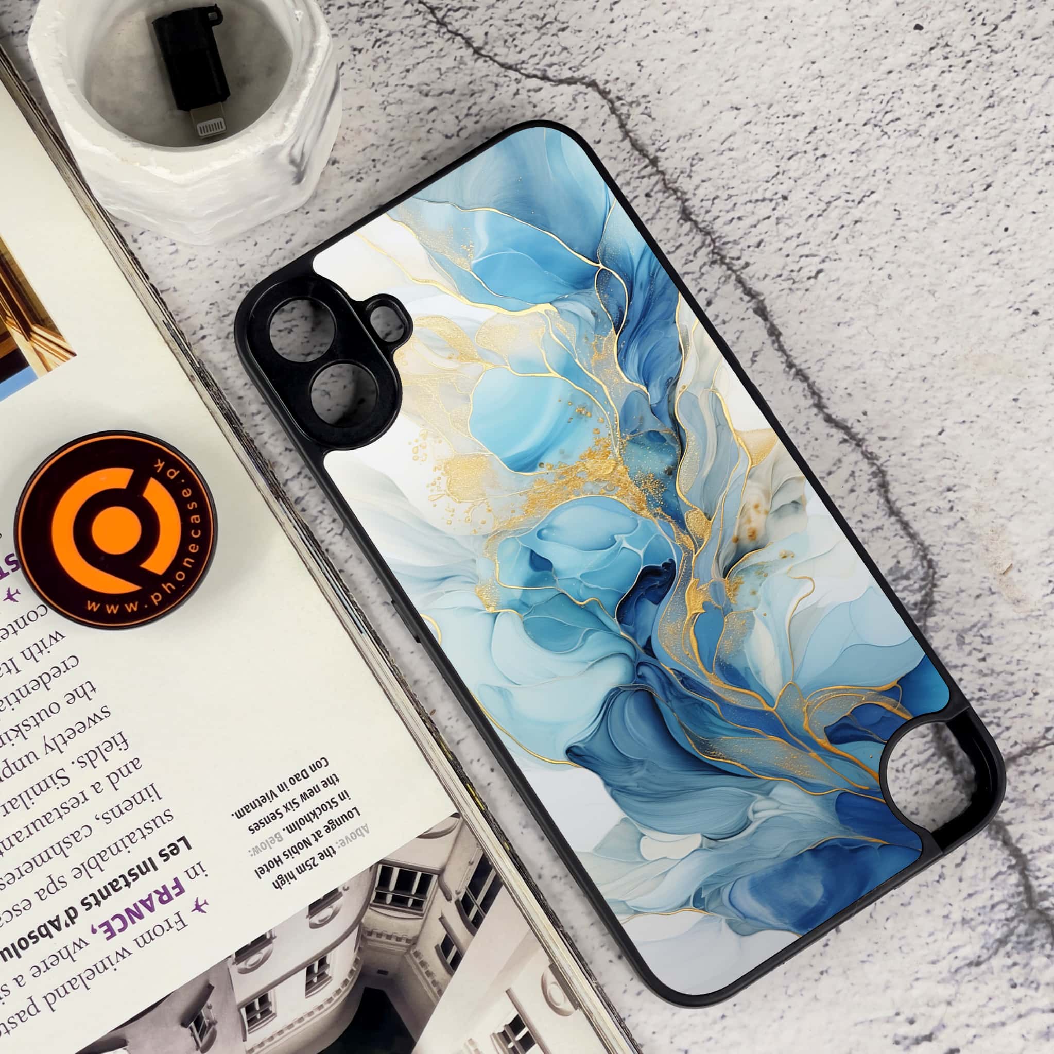Nothing CMF Phone 1 - Liquid Marble 2.0 Series - Premium Metal Printed soft Bumper Shock Proof Case