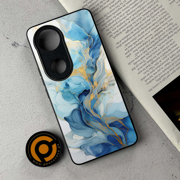 Vivo V50 -  Liquid Marble 2.0 Series - Premium Metal Printed Soft Bumper Shockproof Case