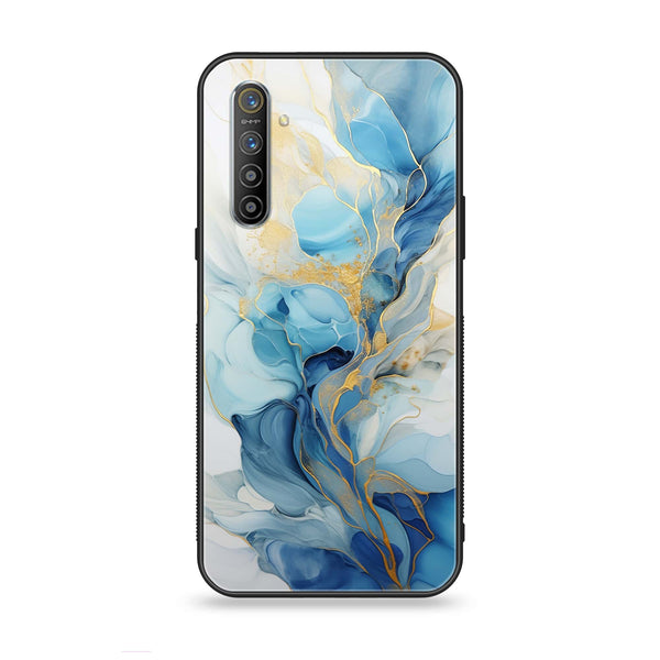Realme XT - Liquid Marble 2.0 Series - Premium Printed Glass soft Bumper shock Proof Case