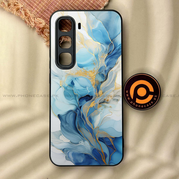 Infinix Hot 60 Pro - Liquid Marble 2.0 Series - Premium Metal Printed soft Bumper shock Proof Case