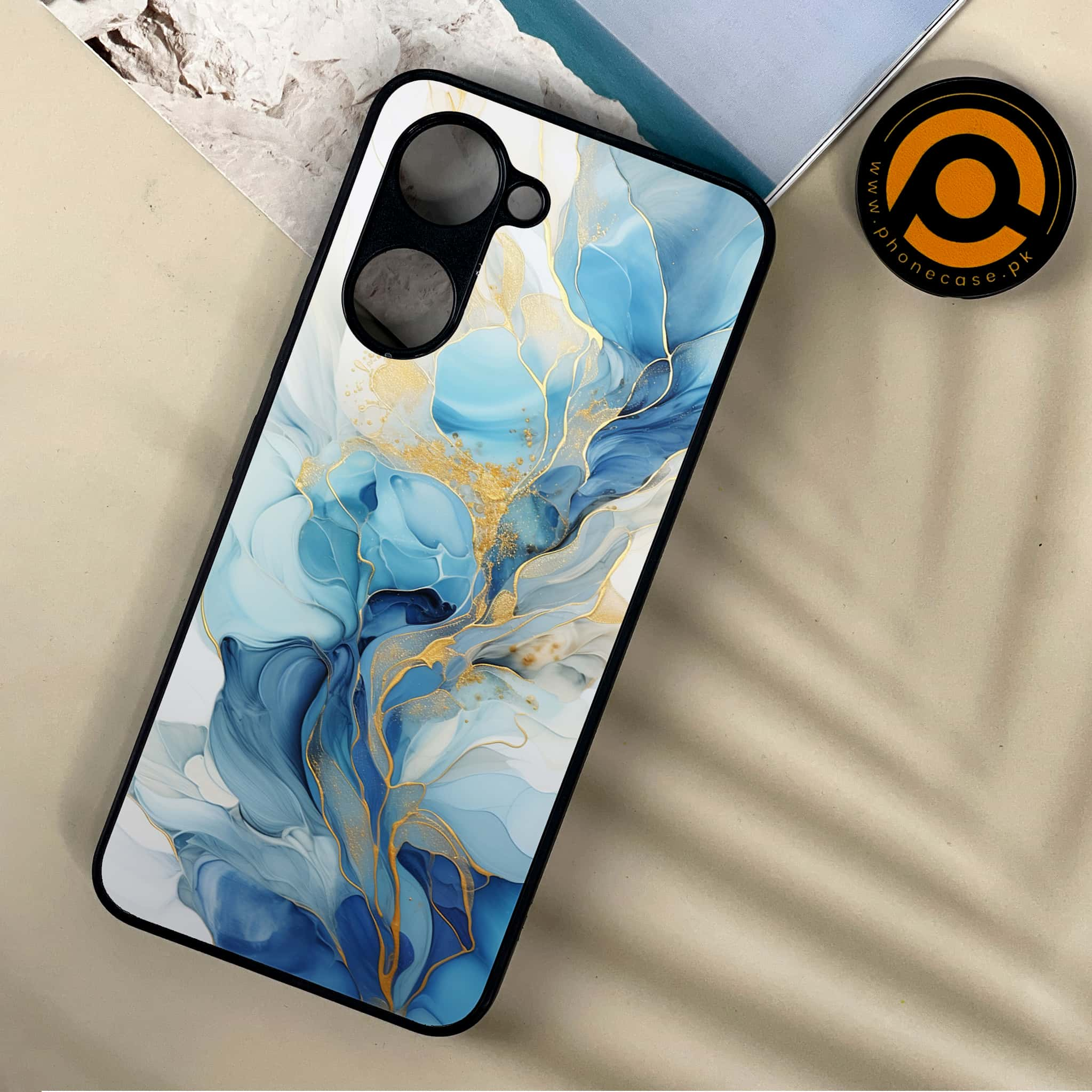 Vivo Y03 - Liquid Marble 2.0 Series - Premium Printed Metal soft Bumper shock Proof Case