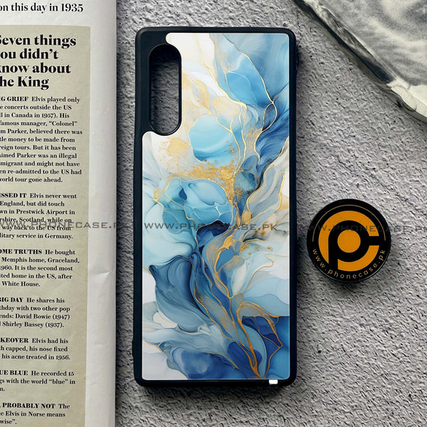 LG Velvet - Liquid Marble 2.0 Series - Premium Printed Glass soft Bumper shock Proof Case