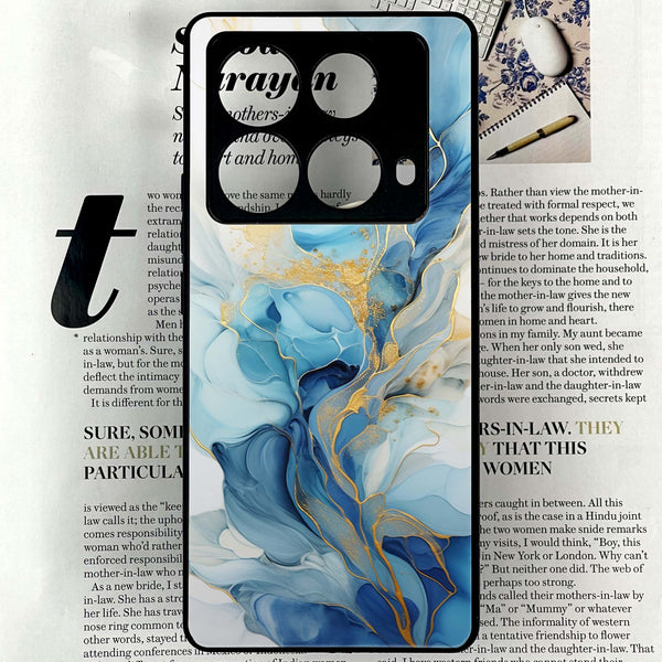 Infinix Note 40 4G - Liquid Marble 2.0 Design 1 - Premium Printed Glass soft Bumper shock Proof Case  CS-39861