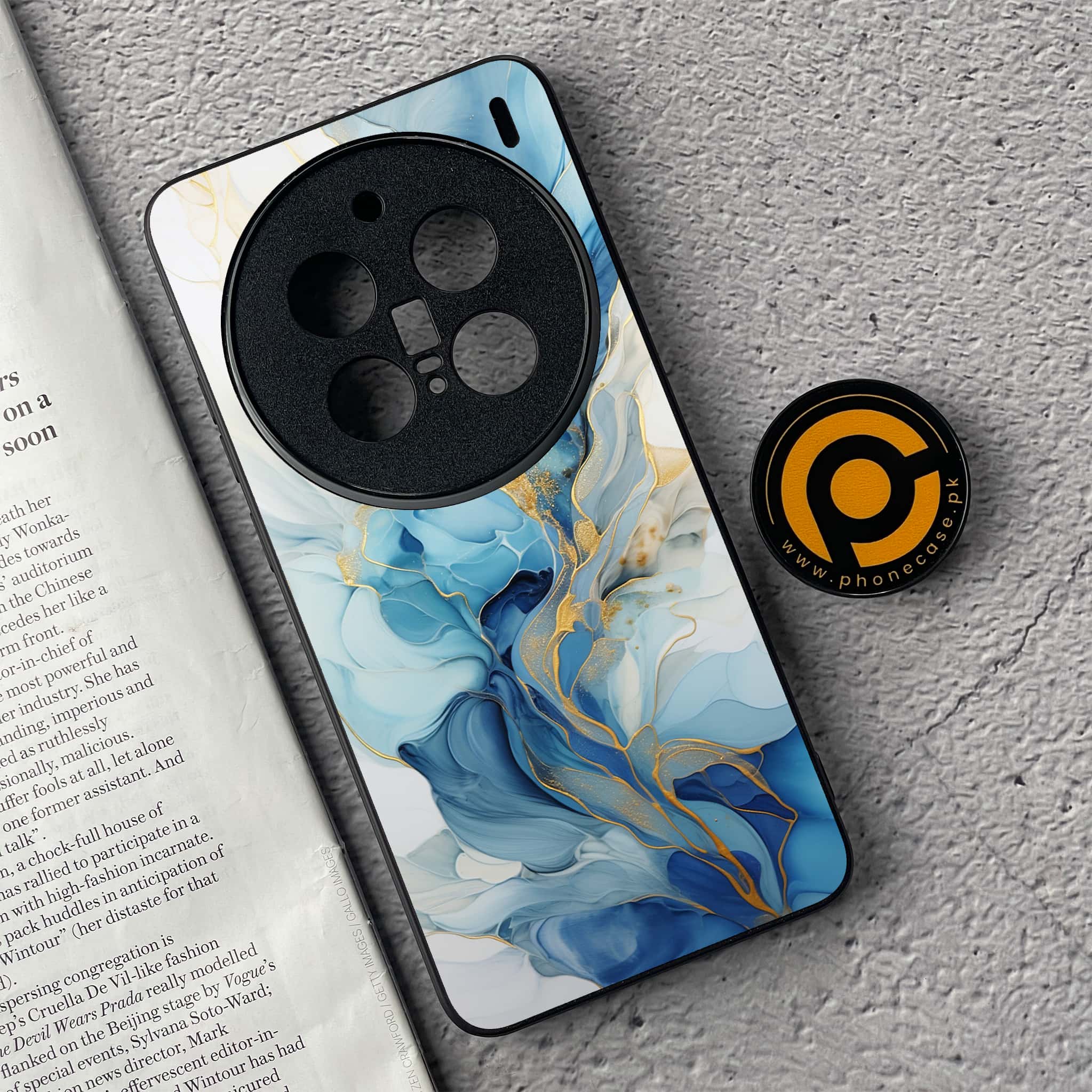 Vivo X200 Pro - Liquid Marble 2.0 Series - Premium Metal  Printed soft Bumper shock Proof Case