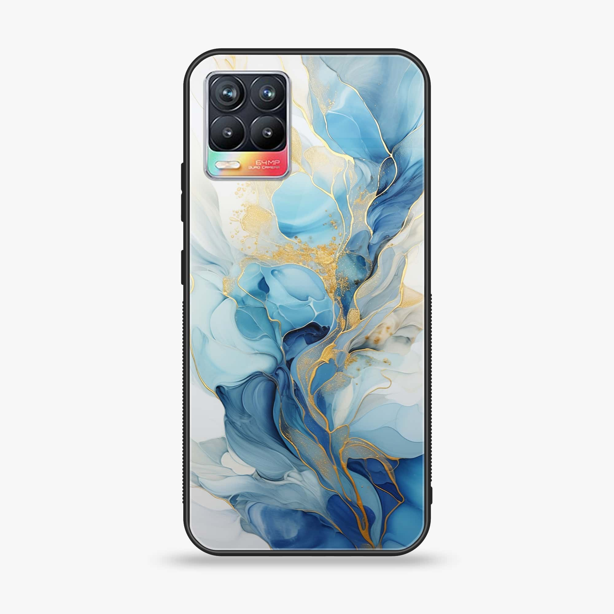 Realme 8 Pro - Liquid Marble 2.0 Series - Premium Printed Glass soft Bumper shock Proof Case