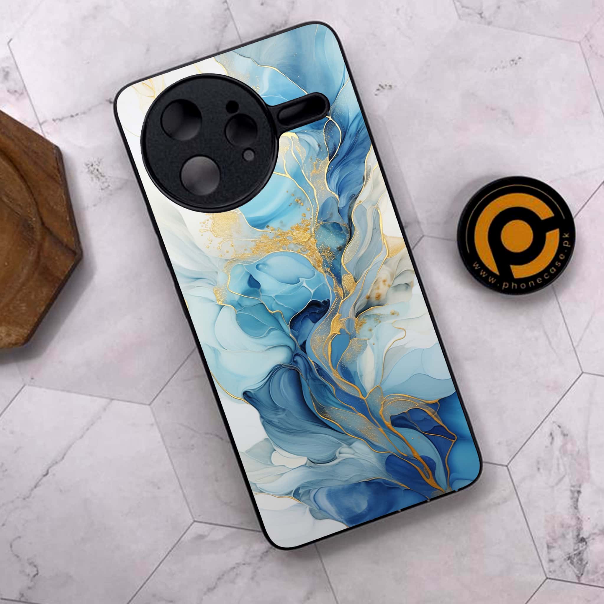 Xiaomi Poco F7 Ultra 5G - Liquid Marble 2.0 Series - Premium Metal Printed soft Bumper shock Proof Case