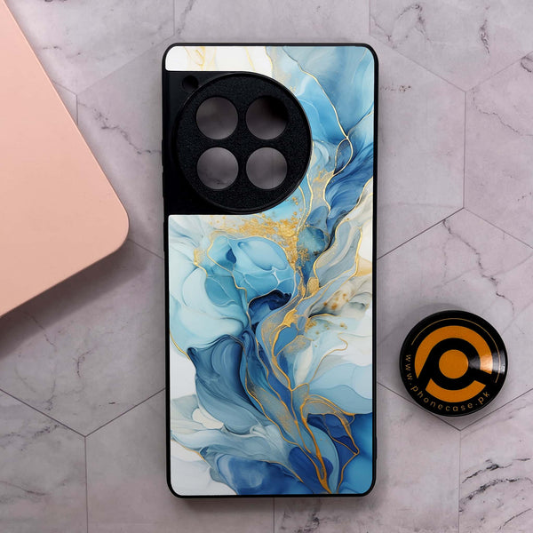 OnePlus 12R - Liquid Marble 2.0 Series - Premium Metal Printed soft Bumper shock Proof Case