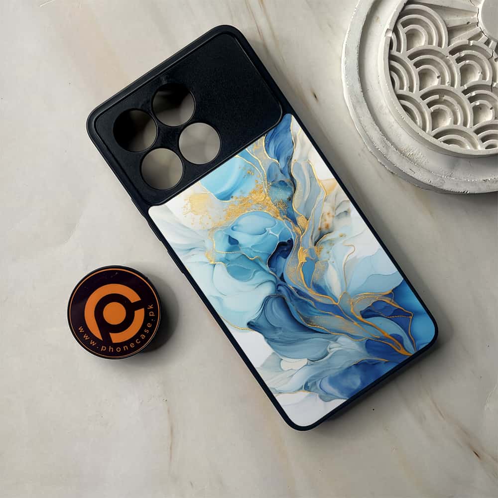 Xiaomi Poco F6 Pro - Liquid Marble 2.0 Series - Premium Metal Printed soft Bumper shock Proof Case
