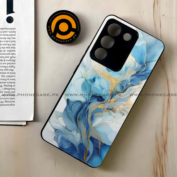 Vivo V29e - Liquid Marble 2.0 Design 1 - Premium Printed Glass soft Bumper shock Proof Case CS-21561