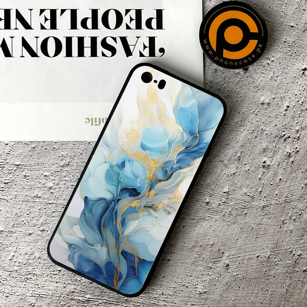 iPhone 5/5c/5s - Liquid Marble 2.0 Series - Premium Printed Glass soft Bumper shock Proof Case