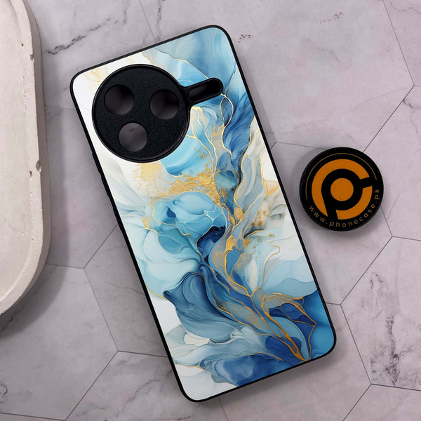 Xiaomi Poco F7 Pro 5G - Liquid Marble 2.0 Series - Premium Metal Printed soft Bumper shock Proof Case