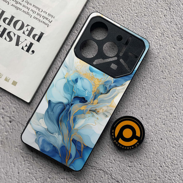 Tecno Pova 6 Neo - Liquid Marble 2.0 Series - Premium Metal  Printed soft Bumper shock Proof Case