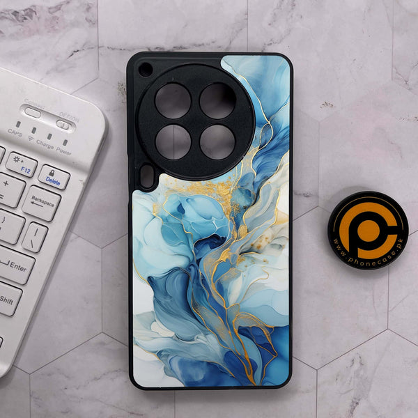 Tecno Camon 30 Premier - Liquid Marble 2.0 Series - Premium Metal Printed soft Bumper shock Proof Case