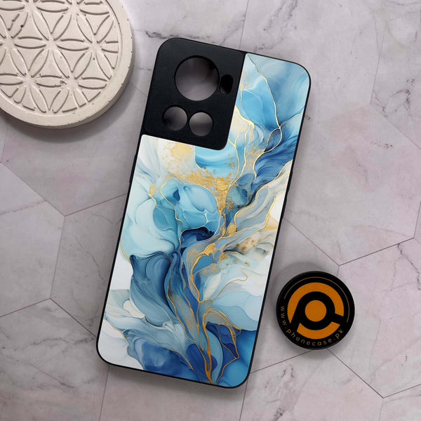 OnePlus 10R -    Liquid Marble 2.0 Series  -  Premium Metal Printed soft Bumper shock Proof Case