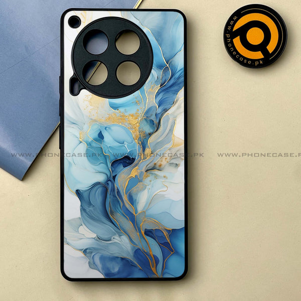 Tecno Camon 30 - Liquid Marble 2.0 Series -  Premium Printed Metal soft Bumper shock Proof Case