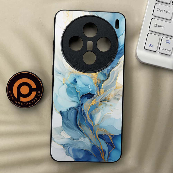 Vivo X200 - Liquid Marble 2.0 Series - Premium Metal  Printed soft Bumper shock Proof Case