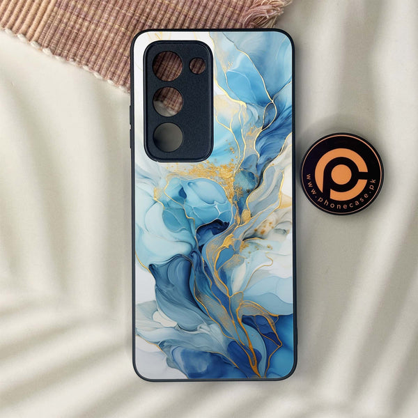 Oppo A5 2025 - Liquid Marble 2.0 Series - Premium Metal Printed soft Bumper shock Proof Case