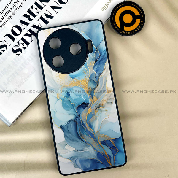 Tecno Camon 30 Pro - Liquid Marble 2.0 Series - Premium Printed Glass soft Bumper shock Proof Case