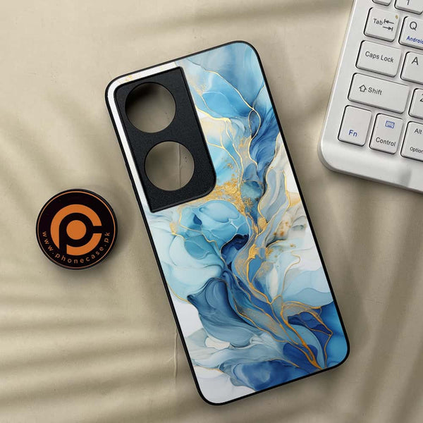 Honor X7b - Liquid Marble 2.0 Series - Premium Metal  Printed soft Bumper shock Proof Case