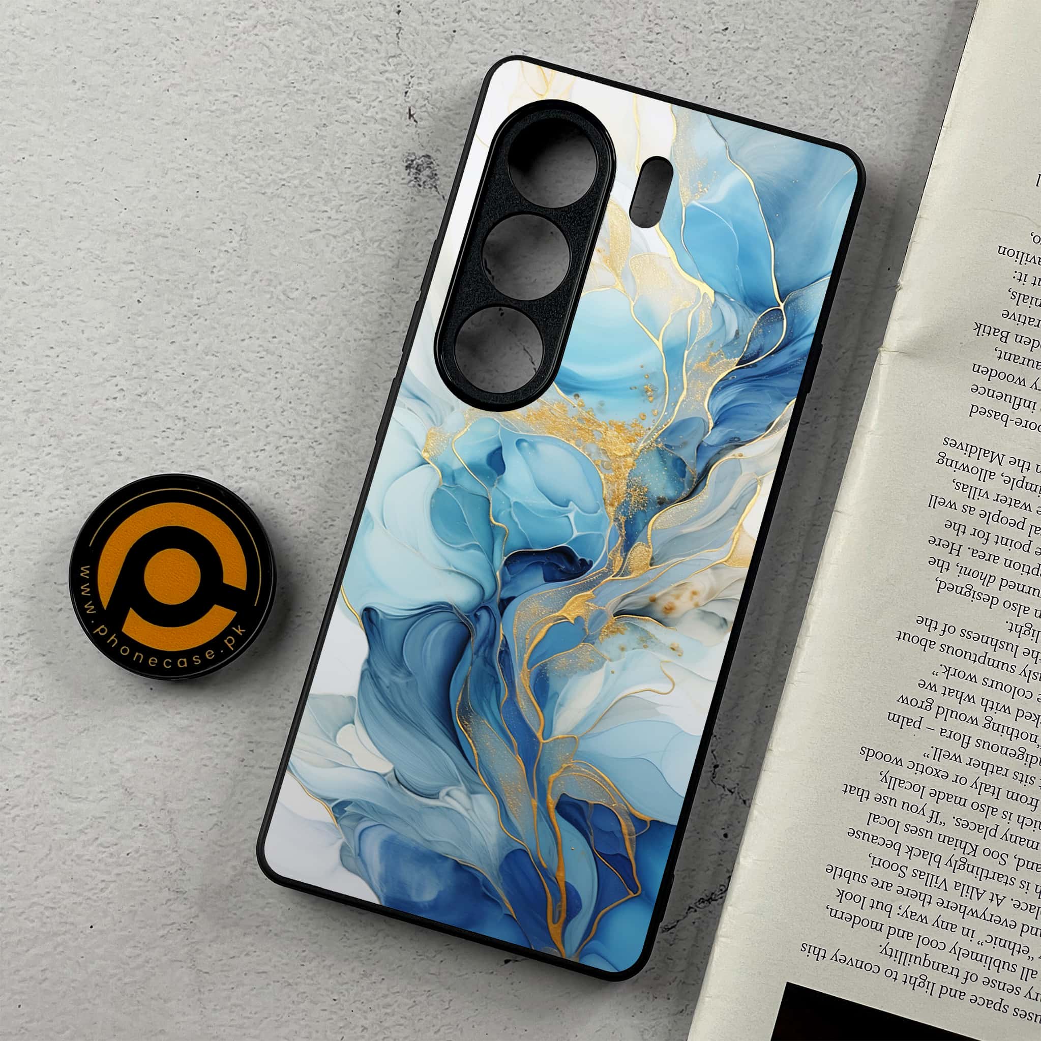 Tecno Camon 40 Pro - Liquid Marble 2.0 Series - Premium Metal Printed Soft Bumper Shockproof Case