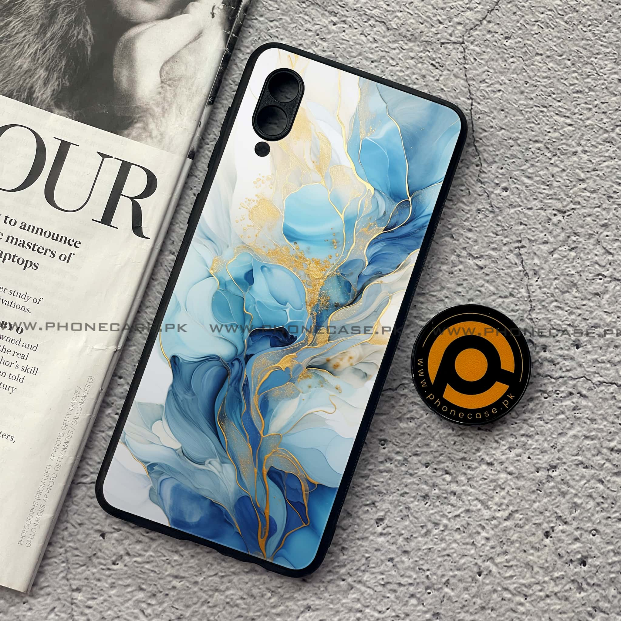 Samsung Galaxy A02 - Liquid Marble 2.0 Series - Premium Printed Metal soft Bumper shock Proof Case