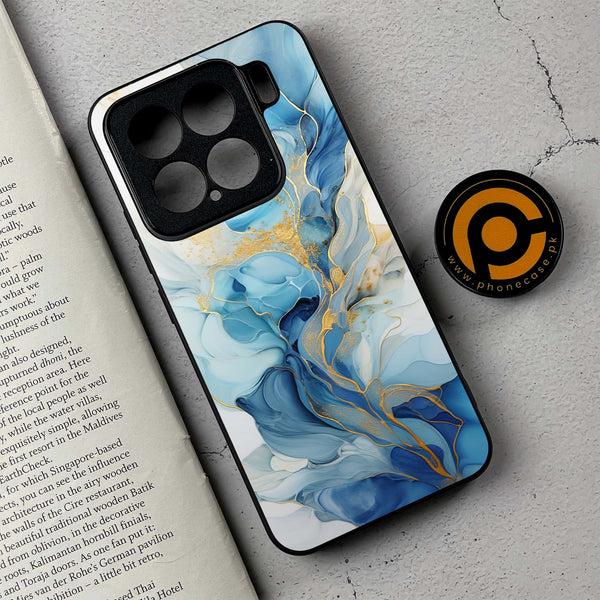 Xiaomi 15 - Liquid Marble 2.0 Series - Premium Metal Printed soft Bumper shock Proof Case