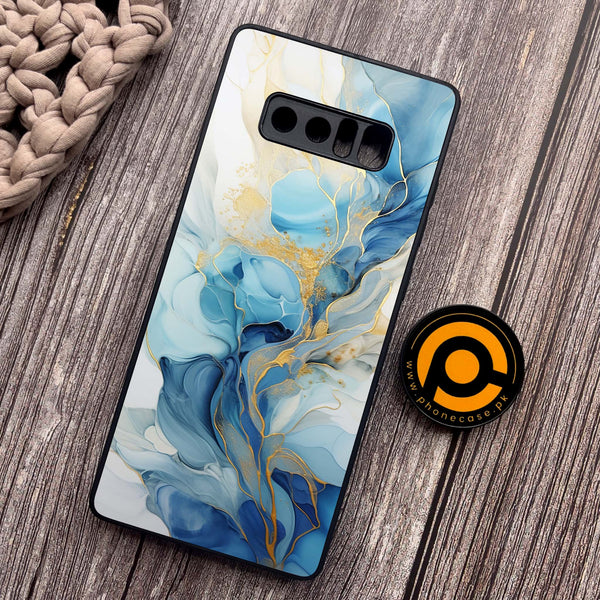 Samsung Galaxy Note 8 - Liquid Marble 2.0 Series - Premium Metal Printed soft Bumper shock Proof Case
