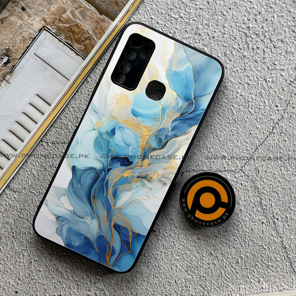 Infinix Note 7 Lite - Liquid Marble 2.0 Series - Premium Printed Metal soft Bumper shock Proof Case