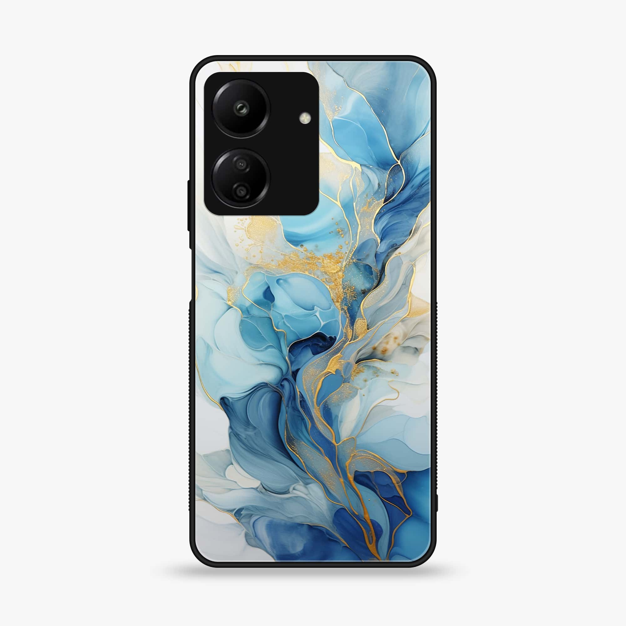 Xiaomi Poco C65 - Liquid Marble 2.0 Series - Premium Printed Glass soft Bumper shock Proof Case