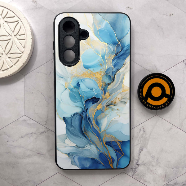 Samsung Galaxy A56 5G - Liquid Marble 2.0 Series - Premium Metal Printed soft Bumper shock Proof Case