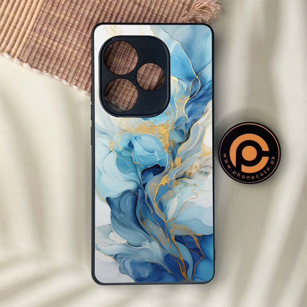 Realme GT 6 - Liquid Marble 2.0 Series - Premium Metal Printed soft Bumper shock Proof Case