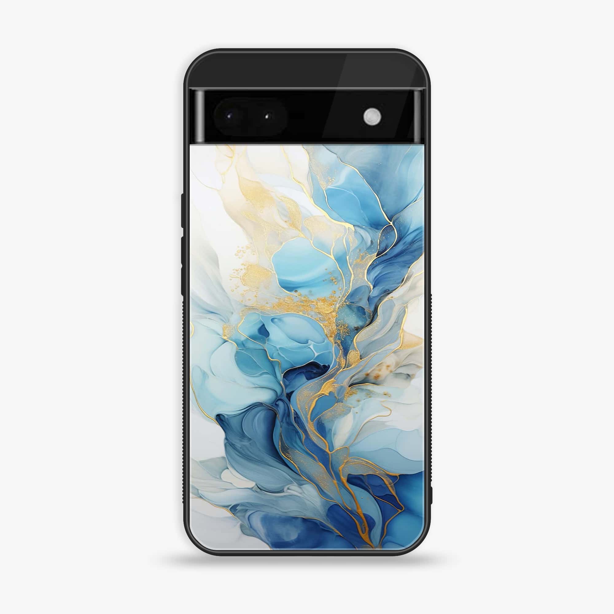 Google Pixel 6A - Liquid Marble 2.0 Series - Premium Metal Printed soft Bumper Shock Proof Case