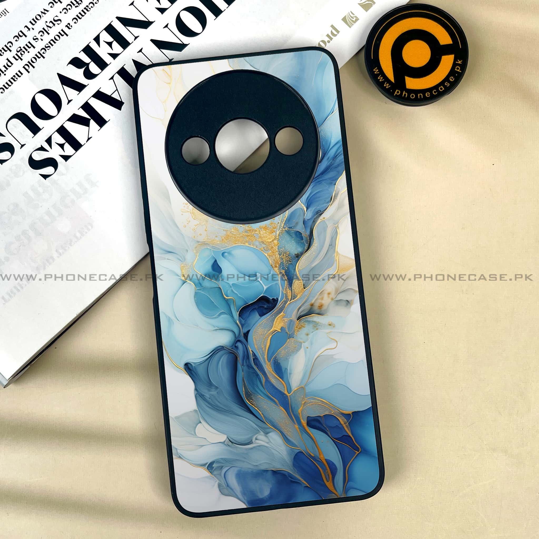 Xiaomi Redmi A3x - Liquid Marble 2.0 Series - Premium Printed Metal soft Bumper shock Proof Case