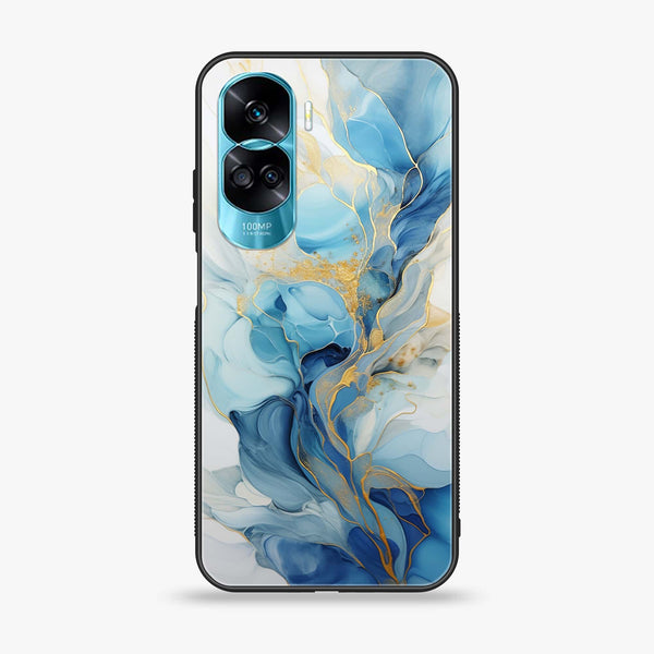 Honor 90 Lite - Liquid Marble 2.0 Series - Premium Printed Glass soft Bumper shock Proof Case