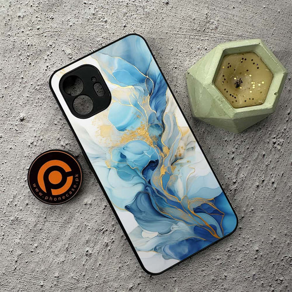 Nothing Phone 2 - Liquid Marble 2.0 Series - Premium Metal  Printed soft Bumper shock Proof Case