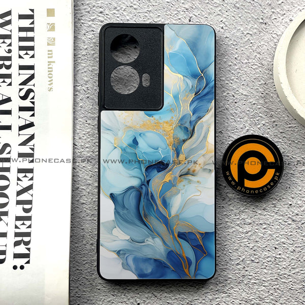 Moto G85 - Liquid Marble 2.0 Series - Premium Printed Glass soft Bumper shock Proof Case