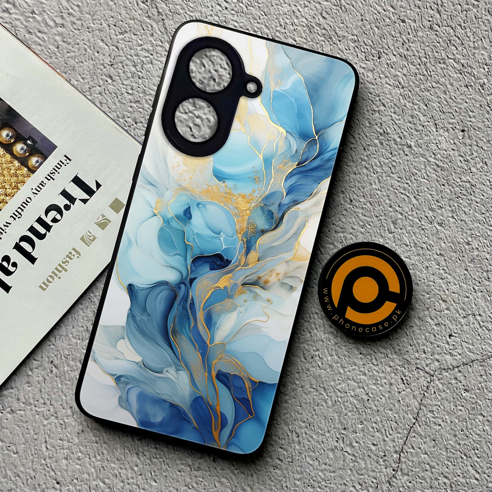 Xiaomi Redmi A5 - Liquid Marble 2.0 Series - Premium Metal Printed soft Bumper shock Proof Case