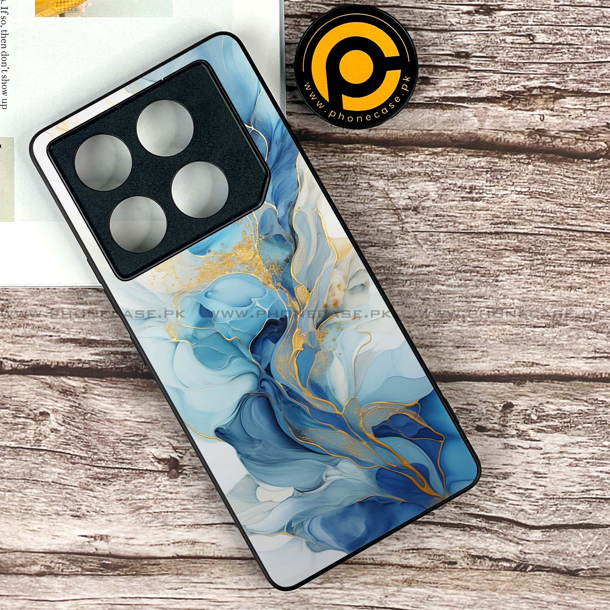 Infinix GT 20 Pro - Liquid Marble 2.0 Series - Premium Printed Glass soft Bumper shock Proof Case