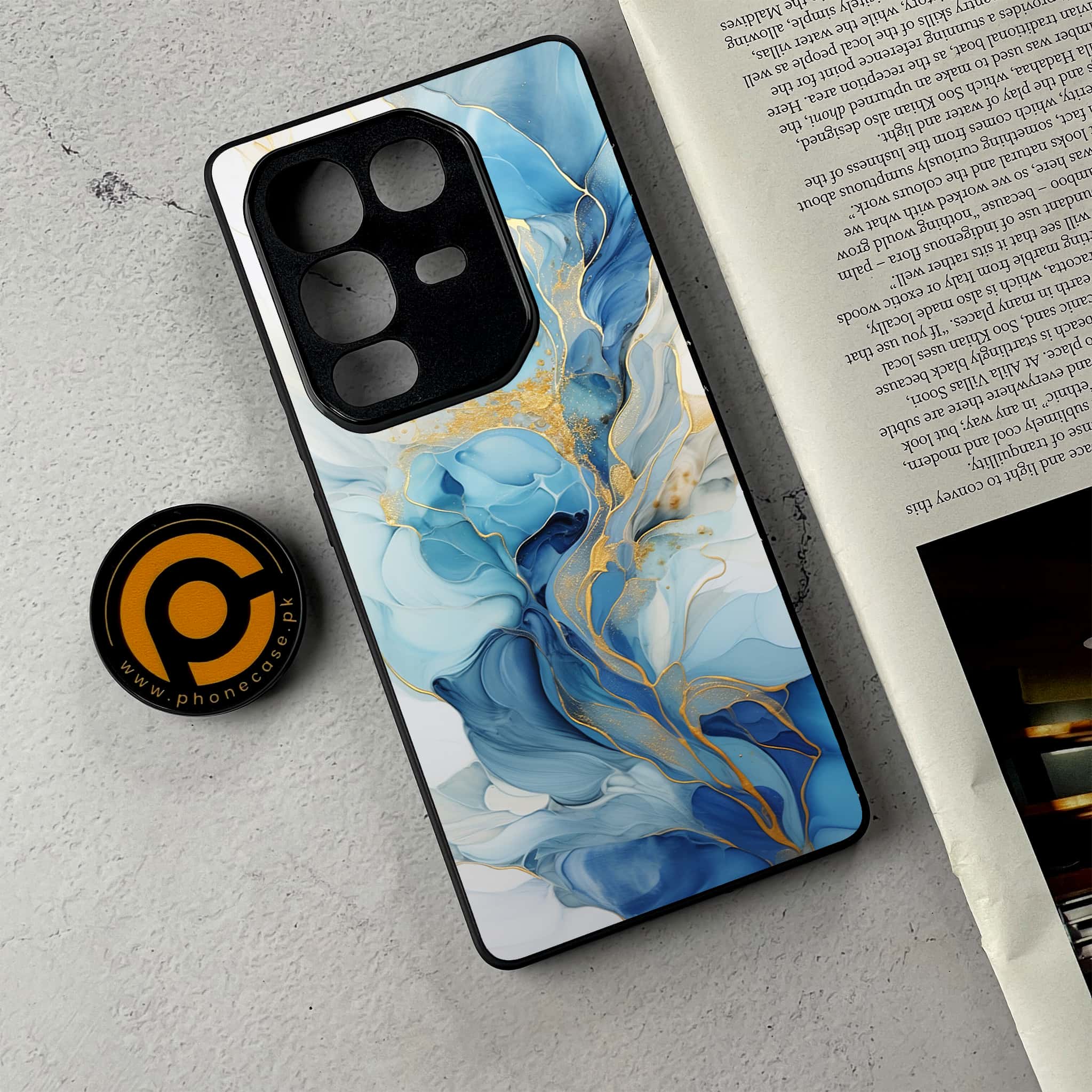 Infinix Note 50 - Liquid Marble 2.0 Series - Premium Metal Printed Soft Bumper Shockproof Case