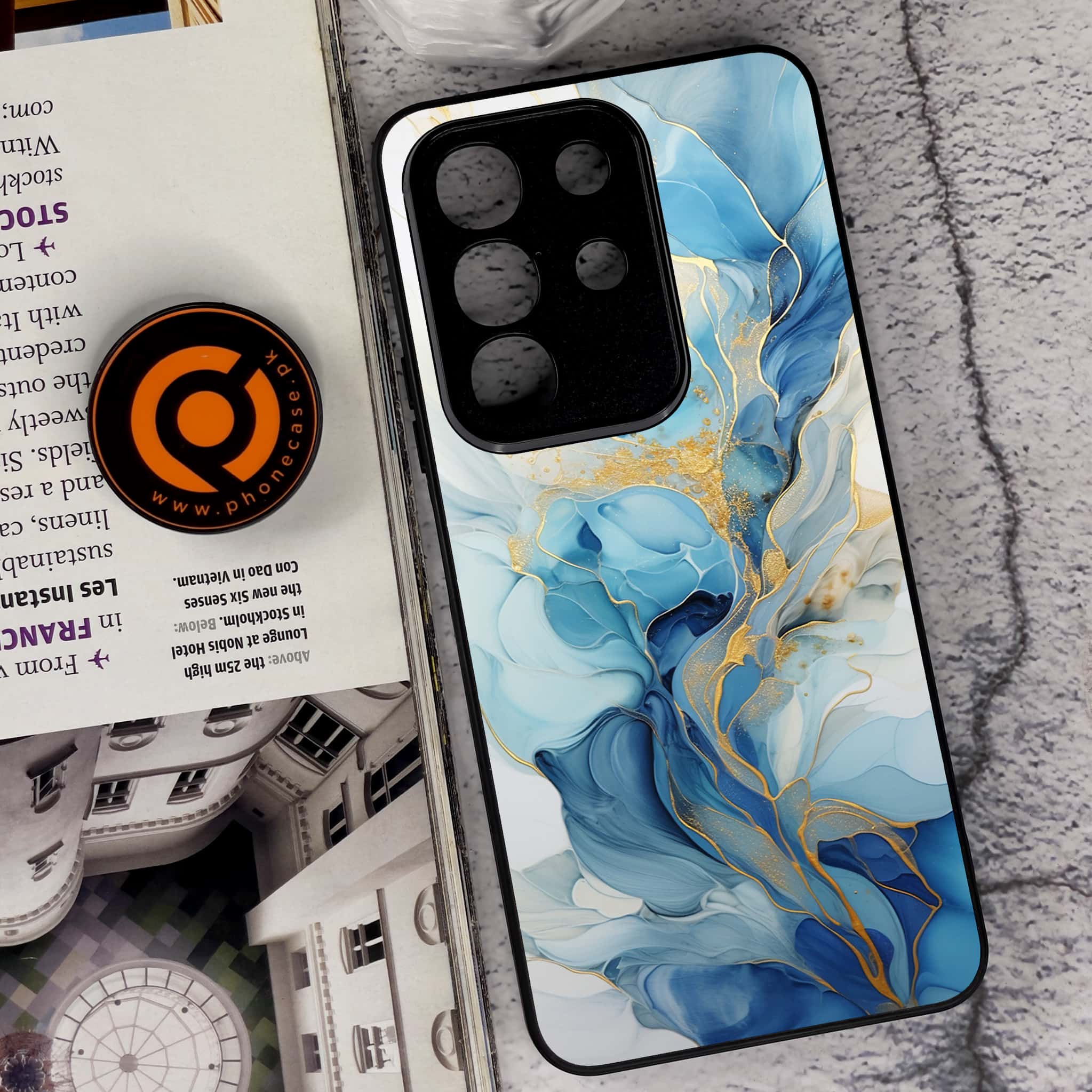 Vivo Y29 4G - Liquid Marble 2.0 Series - Premium Metal Printed soft Bumper Shock Proof Case