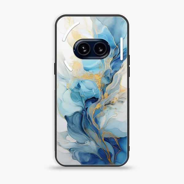 Nothing Phone (2a) - Liquid Marble 2.0 Series - Premium Metal Printed soft Bumper Shock Proof Case