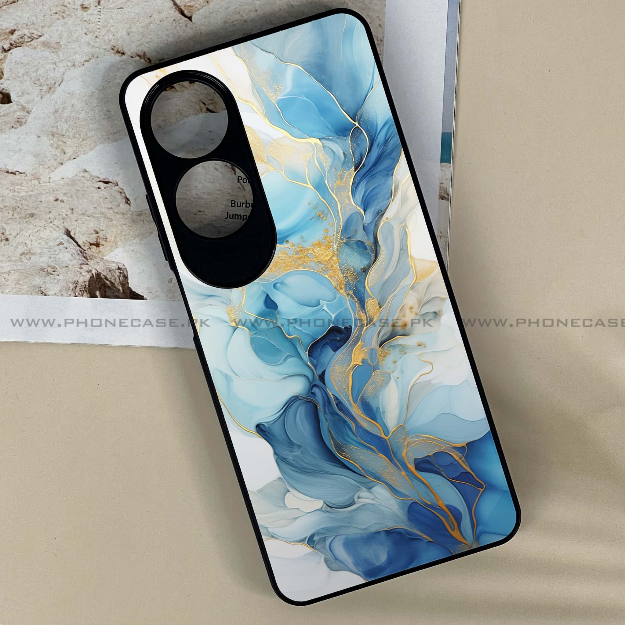 Oppo A60 - Liquid Marble 2.0 Series - Premium Printed Metal soft Bumper shock Proof Case