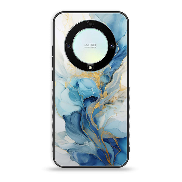 HONOR X9A - Liquid Marble 2.0 Series - Premium Printed Glass soft Bumper shock Proof Case