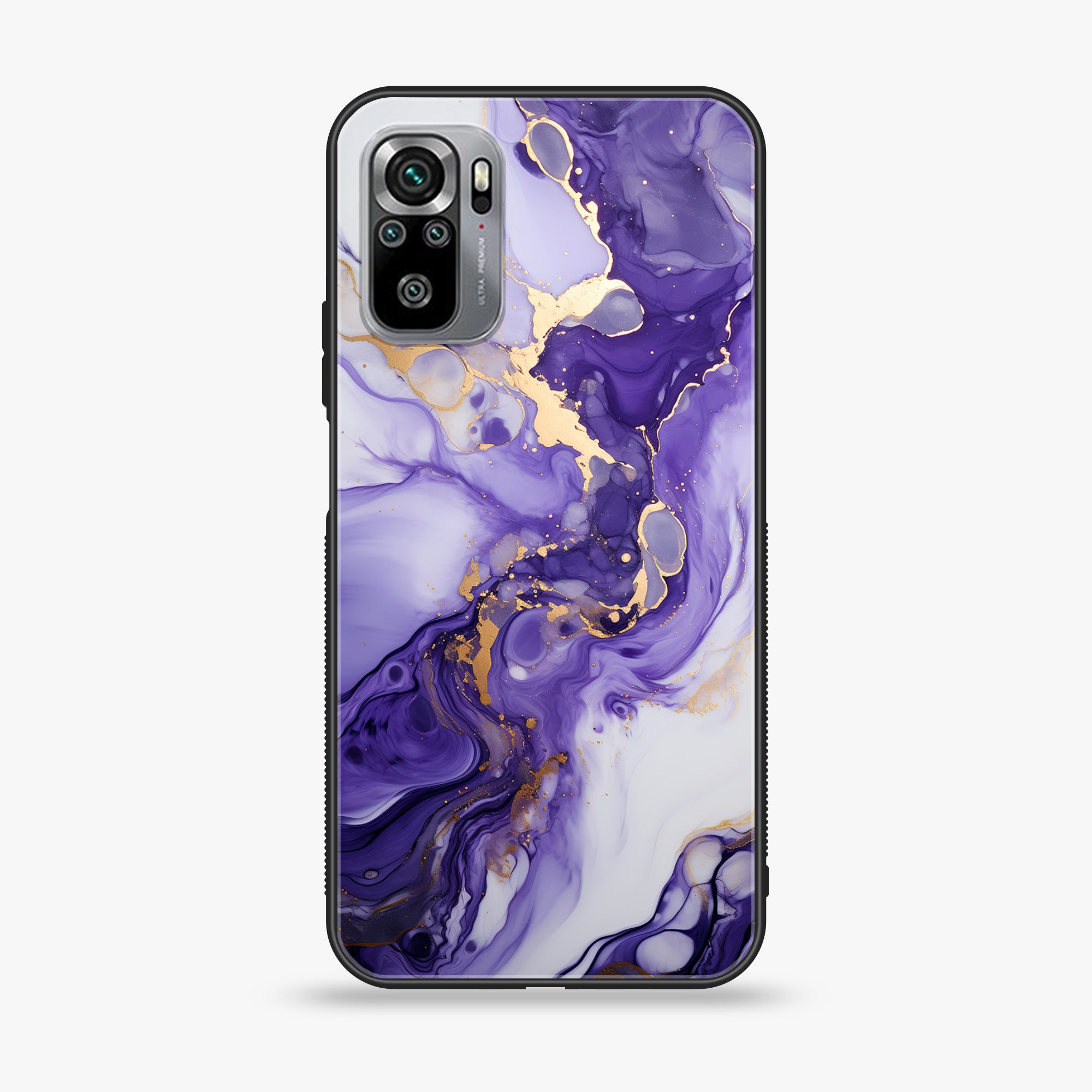 Xiaomi Redmi Note 10S- Liquid Marble 2.0 Series - Premium Printed Glass soft Bumper shock Proof Case