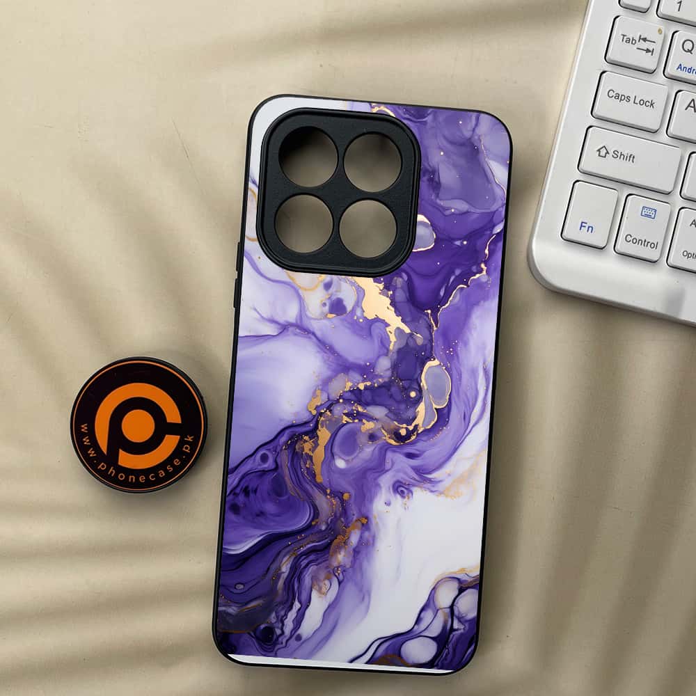 Honor X5b Plus - Liquid Marble 2.0 Series - Premium Metal  Printed soft Bumper shock Proof Case