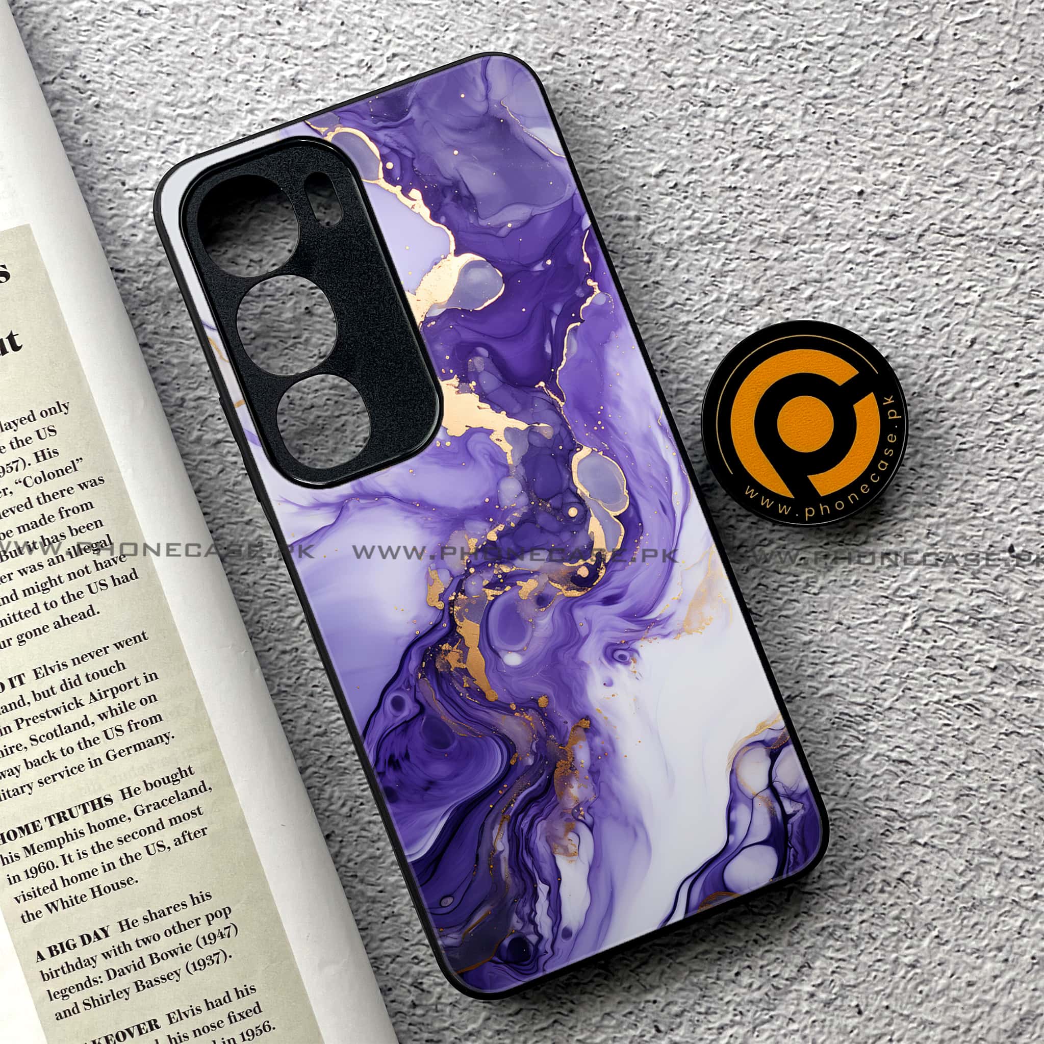 Vivo Y19s Pro - Liquid Marble 2.0 Series - Premium Metal Printed soft Bumper shock Proof Case