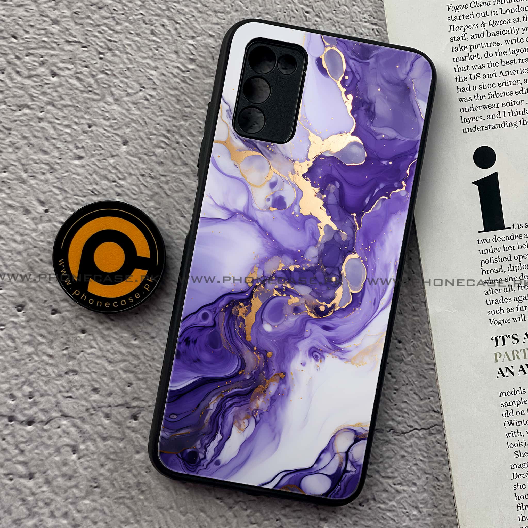 Samsung Galaxy A02s - Liquid Marble 2.0 Series  - Premium Printed Metal soft Bumper shock Proof Case